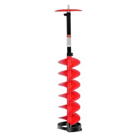 VEVOR Ice Auger Drill Bit, 8in Diameter 41in Length, Cordless Nylon Ice Fishing Augers With Extra 13.4in Extension Rod, Drill Adapter
