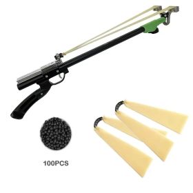 "High-Power Metal Slingshot – Black Ergonomic Handle, Precision Trigger for Hunting, Jungle Expeditions & Outdoor Survival Gear"