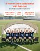 VEVOR Portable Folding Bench, 6 Seat Soccer Bench with Storage Pockets Cup Holders & Carrying Bag