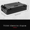 Folding car storage box seat, foldable luggage compartment matte black suitable for family travel, fishing, camping