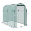 Galvanized Steel Crop Cage, Plant Protection Tent with Zippered Door, 4' x 8', Green