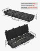 VEVOR Hard Rifle Case, Lockable Rifle Case with Detachable XPE Foam, 50 in Gun Storage with Wheels