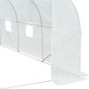 Outsunny 11.5' x 10' x 6.5' Outdoor Walk-in Greenhouse, Tunnel Green House with Roll-up Windows, Zippered Door, PE Cover, Heavy Duty Steel Frame