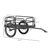 Bike Cargo Trailer, 16'' Wheels, Suspension, 88 lbs Load Capacity, Durable Transport Cart