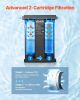 RV Water Filter System 2-Cartridge with Basket for Campers Boats RVs Vans