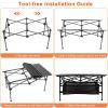 Q1Pc Folding Camping Table Portable Aluminum Roll-up Picnic BBQ Desk with Carrying Bag Heavy Duty Outdoor Beach Backyard Party Patio