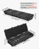 Hard Rifle Case, Lockable Rifle Case with Pre-cut Foams, 52 in Gun Storage with Wheels