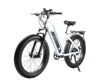 X-Treme Boulderado 48 Volt 17 Amp Fat Tire Step-Through Electric Mountain Bicycle (Color: White)
