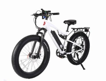 X-Treme Rocky Road 48 Volt 17 Amp Fat Tire Electric Mountain Bicycle (Color: White)